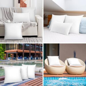 CASAJOY Pack of 2 18x18 Outdoor Pillow Inserts, Water Resistant Throw Pillow Inserts, Cushion Inner Pads for Patio, Furniture, Sofa, Bed, Living Room, Garden Decorative Waterproof Pillow Inserts