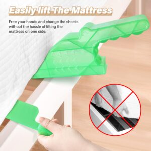 MAXHJX Mattress Lifter Wedge for Changing Sheets: Bed Maker Tool to Helps Lift The Mattress and Hold The Mattress - Alleviating Back Pain (Green)