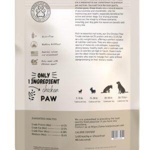 American Paws Dehydrated Chicken Feet Dog Treats, Only One Ingredient, No Additives, Made and Sourced in USA, (About 28-Pack), 1lb