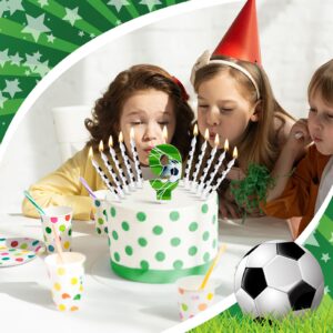 Photect 11 Pcs Soccer Birthday Candles Number 5-9 Candle Cake Topper Decor Soccer Themed Birthday Cake Decorations for Boys Girls Kids Party Supplies Decor (Number 9)