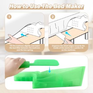 MAXHJX Mattress Lifter Wedge for Changing Sheets: Bed Maker Tool to Helps Lift The Mattress and Hold The Mattress - Alleviating Back Pain (Green)