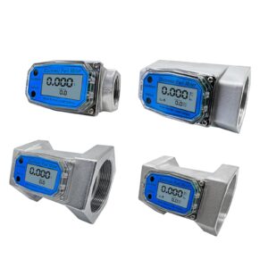 Hisocute Flowmeter 1in/2in/2.5in/3in LCD Digital Liquid Flow Sensor Meter Electronic Turbine-Flowmeter For Diesel-Fuel Urea Water Flowmeter Operated(not Included)