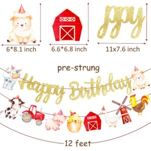 Farm Birthday Party Banners Farm Animal Party Banners Farm Theme Birthday Decorations Barnyard Birthday Party Hanging Decoration for Barn Party Farm Animal Baby Shower Supplies