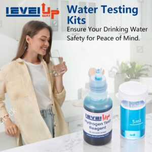 Level Up Way - Hydrogen Test Reagent – Hydrogen Water Tester for Measuring Molecular Hydrogen Concentration in Water – Blue Test Drops for Water Hydrogenator