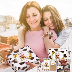 POMINEL Highland Cow Gifts, Highland Cow Gifts Set for Women Girls