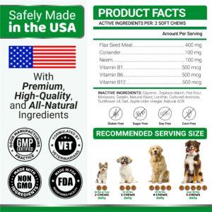 Flea and Tick Prevention for Dogs Chewables - 170 Chews - Natural Dog Flea and Tick Treatment Chewable - Flea and Tick Chews for Dogs - Soft Oral Flea Pills for Dogs - All Breeds & Ages - Bacon Flavor