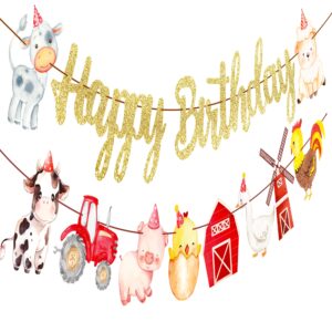 Farm Birthday Party Banners Farm Animal Party Banners Farm Theme Birthday Decorations Barnyard Birthday Party Hanging Decoration for Barn Party Farm Animal Baby Shower Supplies