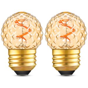 g40 replacement bulbs night light bulbs small edison light bulb base sizes chart mini globe low watt light bulbs 1w(10w equivalent),ac120v warm white 2200k 80lm,outdoor holiday decorative bulbs ,2pack