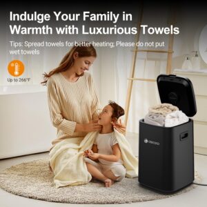 CooCoCo Towel Warmer, 23L Large Hot Towel Heater Bucket for Bathroom, Blanket Warmer with Child Lock and Timer, LED Display, Delay Time Up to 24 Hours, House Warming for Women, Men