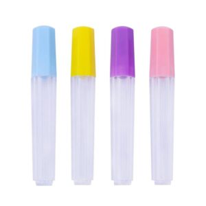 yunlei 4pcs clear plastic embroidery felting sewing container pin needle storage tubes bottle holder knitting needle for case box needle storage box