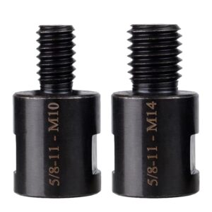 saipe 2pcs angle grinder converter adapters 5/8"-11 female to m14/m10 male, angle grinder attachments adapter interface connector thread adapter for angle grinder polisher drill bit connecting tool