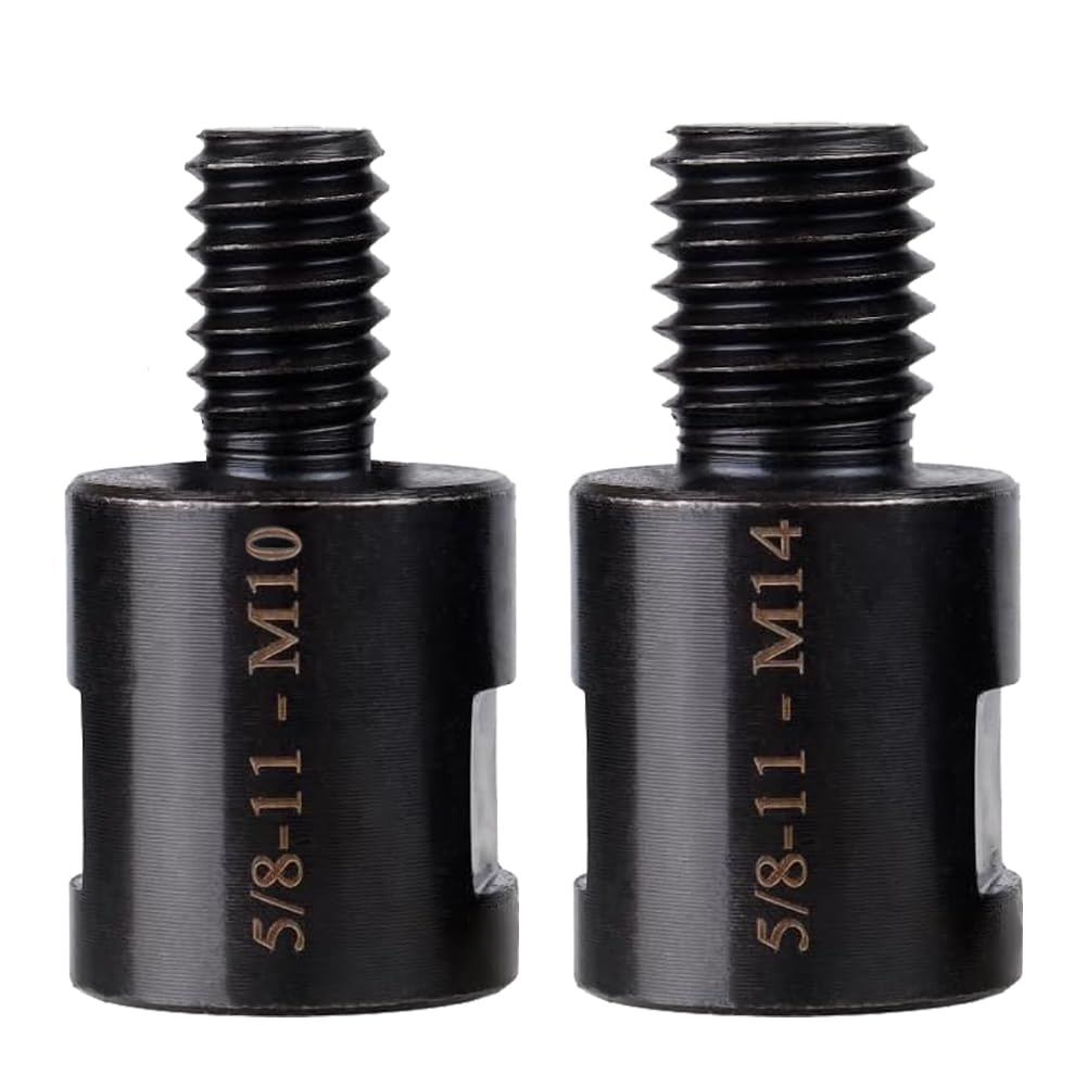 Saipe 2Pcs Angle Grinder Converter Adapters 5/8"-11 Female to M14/M10 Male, Angle Grinder Attachments Adapter Interface Connector Thread Adapter for Angle Grinder Polisher Drill Bit Connecting Tool