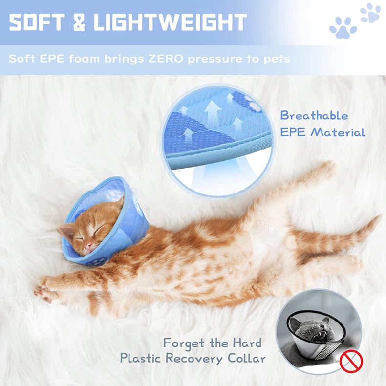 Breathable Cats Recovery Collar Practical Adjustable Cone Collar Designed to Aid Healing After Recovery Collar for Dogs Dog Recovery Collars & Cone Recovery Collar for Cats Soft