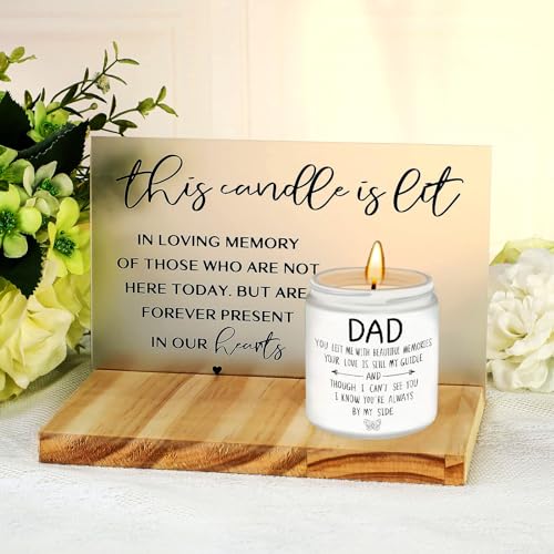 Memorial Gifts for Loss of Dad, Sympathy Candle Loss of Dad Gifts, Bereavement Gifts for Loss of Dad, Remembrance Gifts Condolence Gifts -7oz Lavender Scented Candle