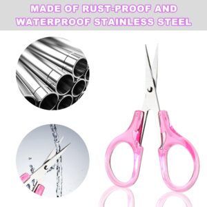 4 Pcs Small Scissors All Purpose, Stainless Steel Small Sewing Scissors Set with Protective Cover, Mini Detail Craft Scissors for Paper Cutting, Sewing, Scrapbooking, DIY Projects