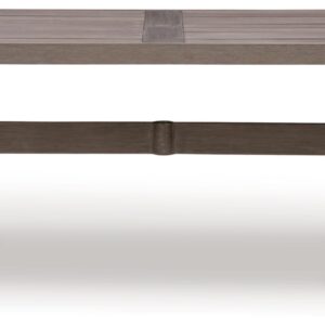 Signiture Design by Ashley Hillside Barn Outdoor Dining Table, 84" W x 42" D x 29" H, Dark Brown