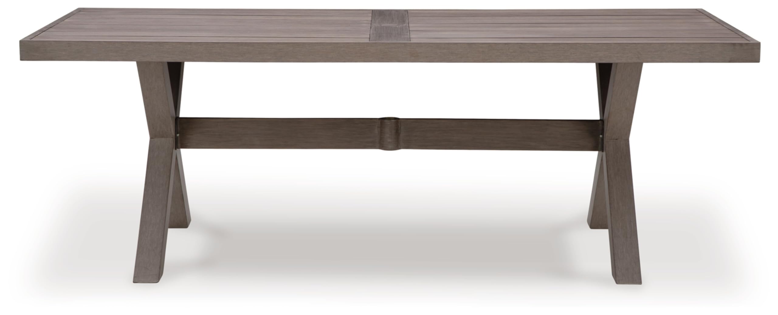 Signiture Design by Ashley Hillside Barn Outdoor Dining Table, 84" W x 42" D x 29" H, Dark Brown