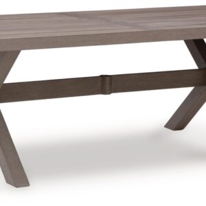 Signiture Design by Ashley Hillside Barn Outdoor Dining Table, 84" W x 42" D x 29" H, Dark Brown