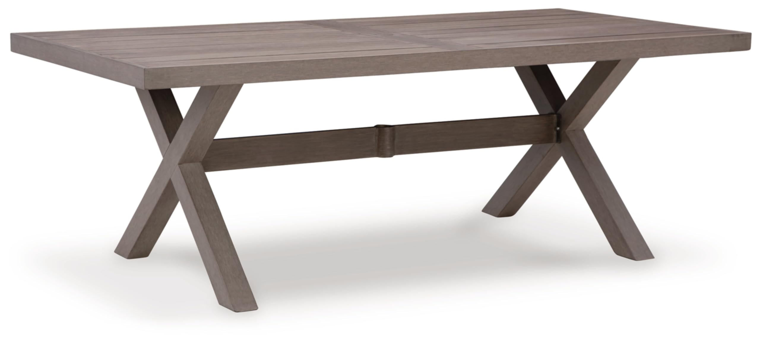 Signiture Design by Ashley Hillside Barn Outdoor Dining Table, 84" W x 42" D x 29" H, Dark Brown