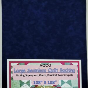 Generic Quilt Backing, Large, Seamless, Navy Blue, from AQCO - C44395-209, 108""x108"", 18466-A02