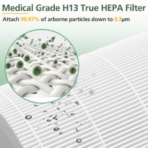 AP301 AP302 HEPA filter Replacement, Compatible with Dayette AP301 AP302 Air Purifier, for JOWSET AP301 AP302 Air Cleaner Purifier, H13 True HEPA, Original filter