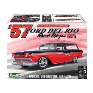 Revell 14548 '57 Ford Del Rio Ranch Wagon 2'N1 1:25 Scale 197-Piece Skill Level 5 Model Building Kit