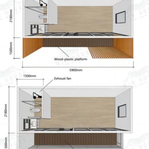 Prefabricated Home on Wheels, Portable 20ft House for Camping, Traveling, Backpacking, and Fishing. Fully Furnished Kitchen and Bathroom!