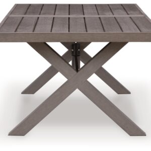 Signiture Design by Ashley Hillside Barn Outdoor Dining Table, 84" W x 42" D x 29" H, Dark Brown