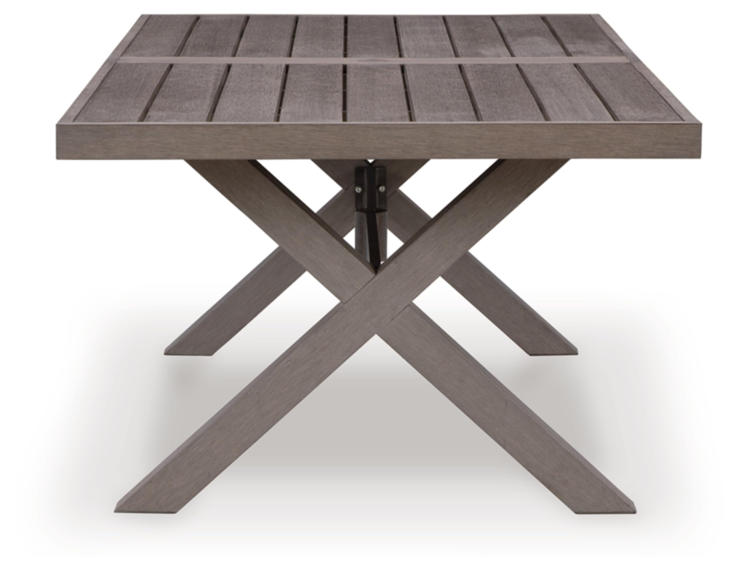 Signiture Design by Ashley Hillside Barn Outdoor Dining Table, 84" W x 42" D x 29" H, Dark Brown