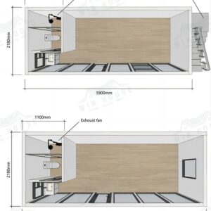 Prefabricated Home on Wheels, Portable 20ft House for Camping, Traveling, Backpacking, and Fishing. Fully Furnished Kitchen and Bathroom!