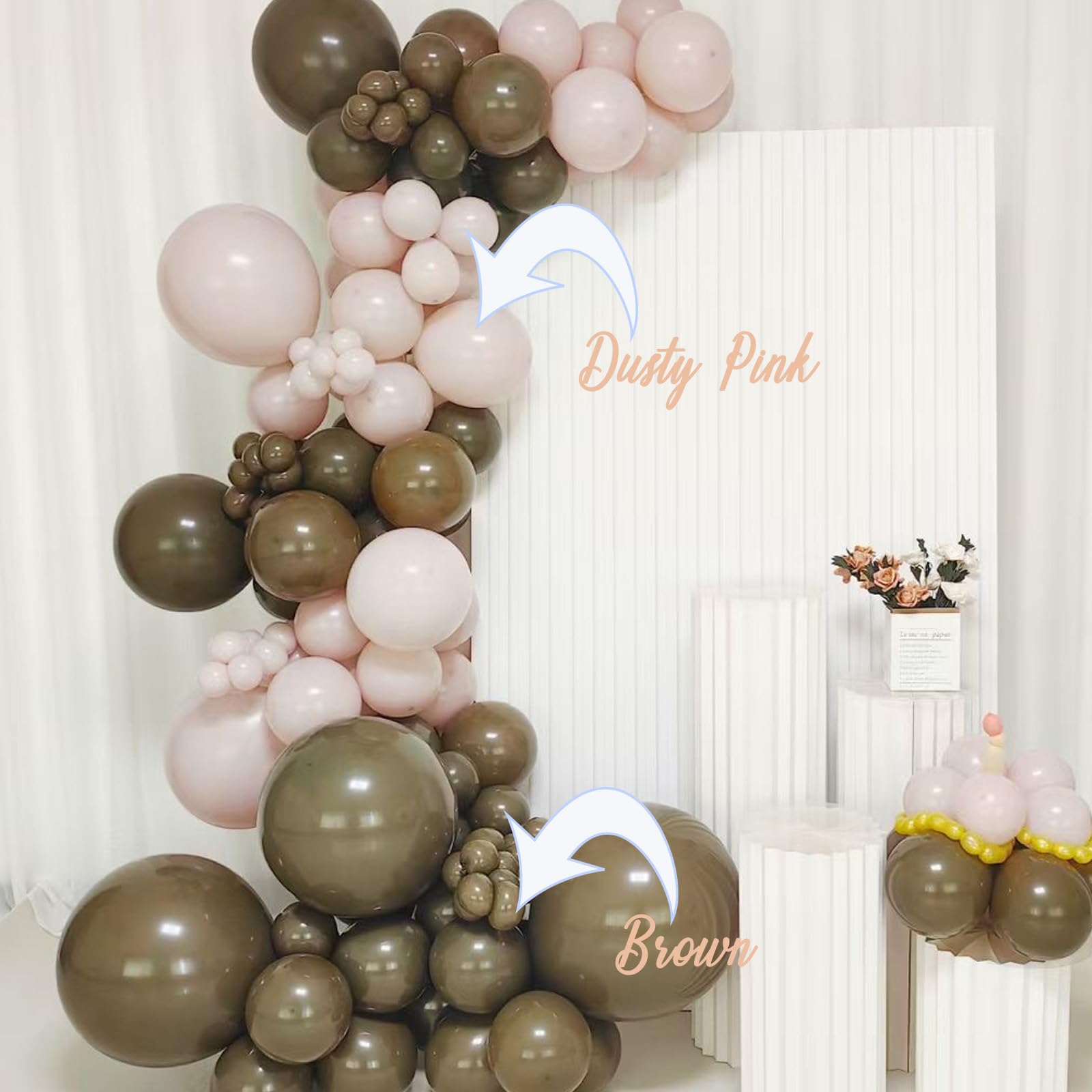 Dusty Pink Balloons, Scmdoti Pale Pink Balloons Different Sizes 18 12 10 5 Inches, Pink Balloon Garland Arch for Birthday Baby Shower Wedding Anniversary Graduation Party Decorations(Dusty Pink)