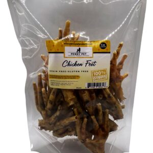 Penny Pet's Chicken Feet - Hand-Made in USA, No Nails Only, Made by Penny's Kitchen, Glucosamine Rich for Joint Health, High Protein Crunchy Snack for All Dogs (30 Pack)