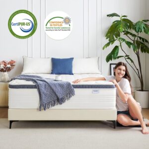 Dourxi Twin XL Size Mattress, 12 Inch Twin Mattress in a Box with Gel Memory Foam, Individually Pocketed Springs for Pressure Relief and Back Pain Relief-Medium