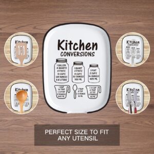 Funny Kitchen Measurement Conversion Chart Spoon Rest for Kitchen Stove, Heat Resistant Large Spoon Holder for Kitchen Counter Chef, Dad, Mom Kitchen New House Housewarming Gifts