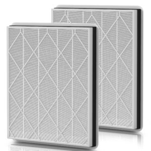 2 pack he401 hepa filter replacement for shark air purifier 4 fan, compatible with shark he400 he401 he402 he405 air models, 3 stage filtration h13 true hepa filter for shark he4fkpet