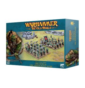 warhammer games workshop the old world - orc and goblin tribes: orc boyz & orc arrer boyz mobs