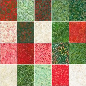 Lunn Studios Artisan Batiks Joyful Holidays Roll Up 40 2.5-inch Strips Robert Kaufman RU-1254-40, Assorted