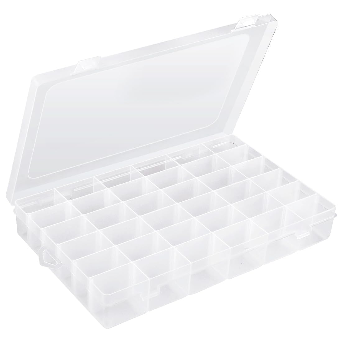 ZANZANYUHANG 36 Grids Clear Plastic Organizer Box, Craft Organizers and Storage, Bead Organizer with Adjustable Dividers, Jewelry Organizers and Storage for Beads, Fishing, DIY Crafts