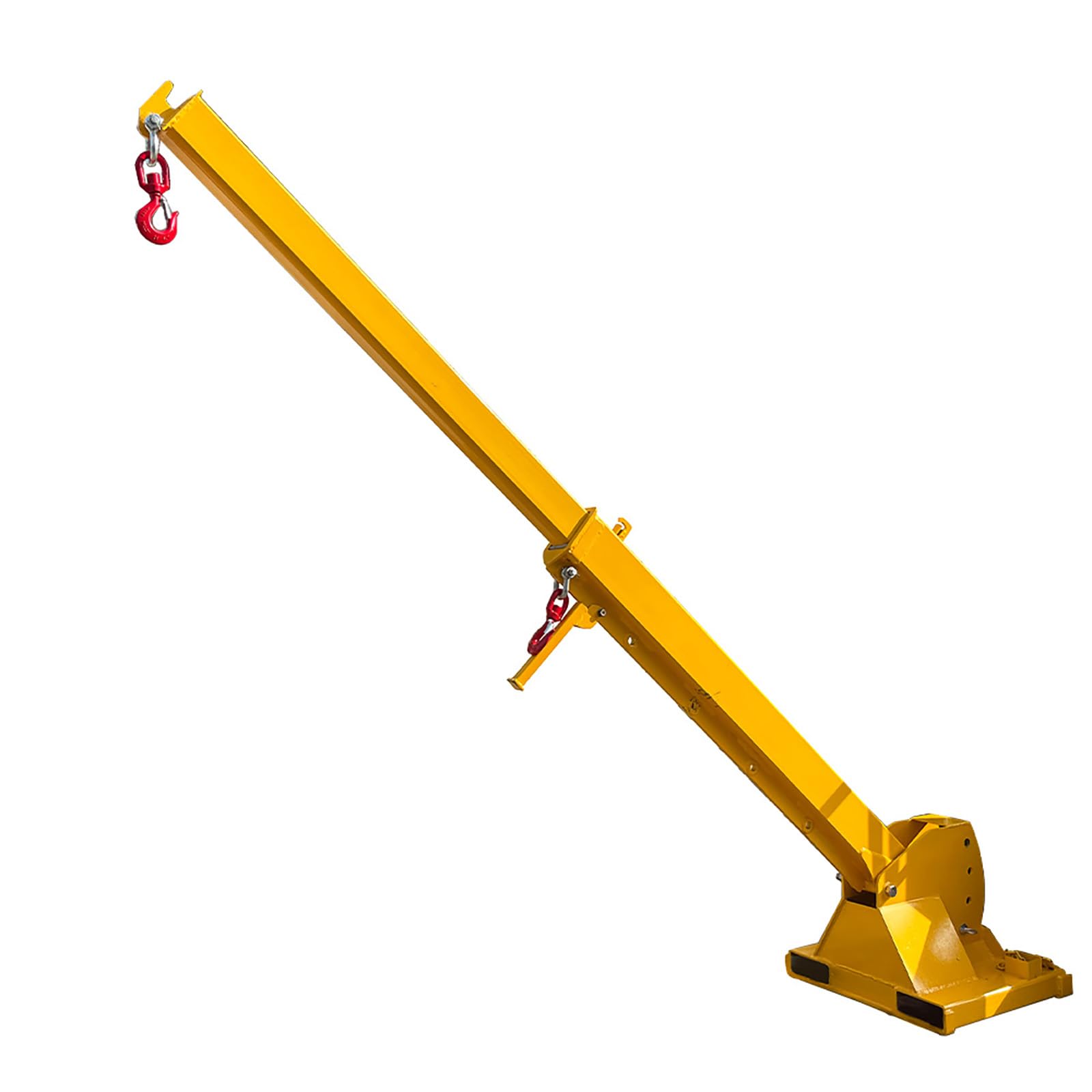 WYDDDARY Adjustable Mobile Crane Lifting Hoist Truss Jib Boom Hook Forklift Telescopic Arm with Adjustable Tilt Angle for Forklift Towing Handling(4400LbS Lift Capacity)