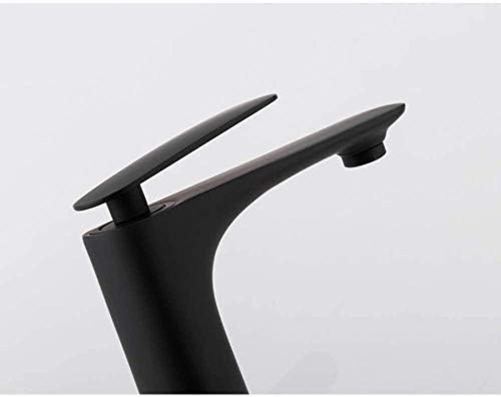 DREAMCAR Kitchen Taps Kitchen Tap Kitchen Tap Bathroom Faucet Black Solid Brass Bathroom Solid Basin Mixer Tap Hot & Cold Bath Single Handle Sink Waterfall Taps,Sink Faucet, cy-0110