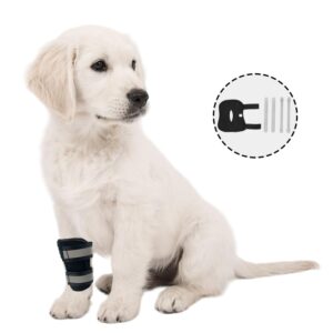 Dog Knee Brace for Torn ACL Hind Leg and Luxating Patella, Canine Rear Hock Joint Support, Joint Injury and Sprain Protection, Removable Design, Comes with 2 Spring Bars and 2 Steel Bars (XS Pair)