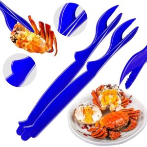 6Pcs Blue Crab Leg Cracker Seafood Crackers and Tools for Crab Claw Picks Crawfish Shellfish Crayfish Prawn Shrimp Crab Legs Utensils Lobster Crackers Crab Tools for Eating