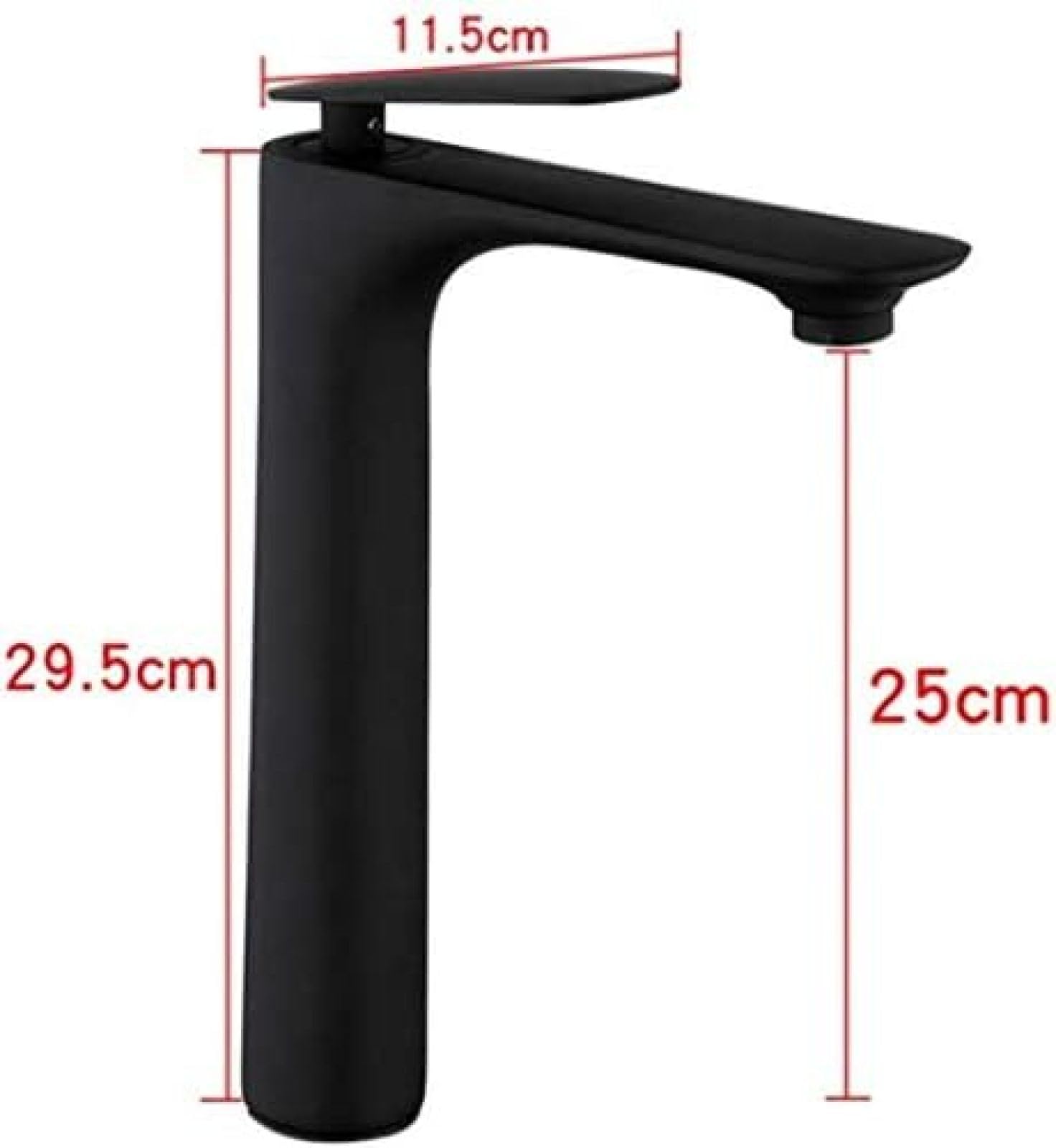 DREAMCAR Kitchen Taps Kitchen Tap Kitchen Tap Bathroom Faucet Black Solid Brass Bathroom Solid Basin Mixer Tap Hot & Cold Bath Single Handle Sink Waterfall Taps,Sink Faucet, cy-0110