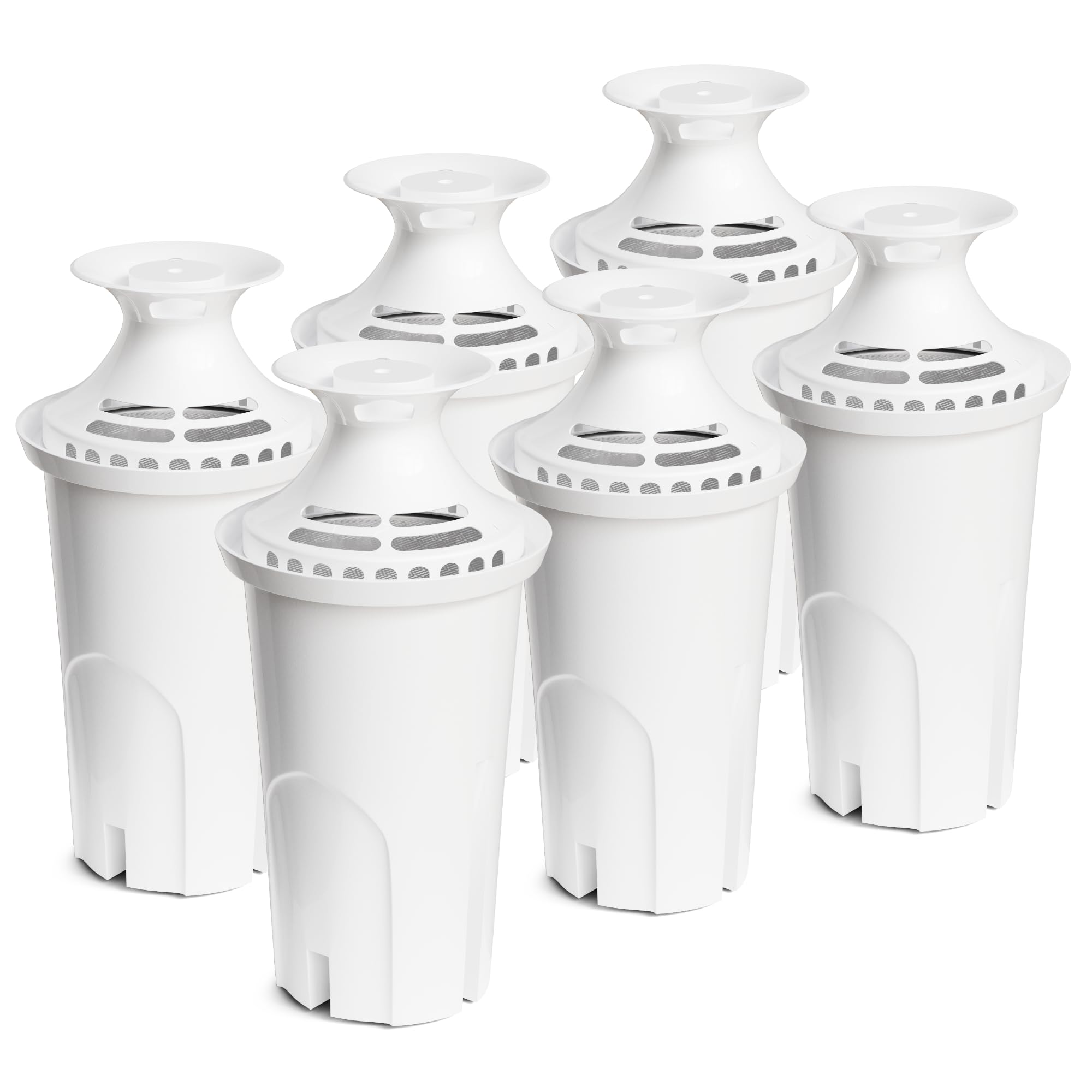 Water Filter Replacement for Brita Water Pitchers and Dispensers, Classic 35557, OB03, Mavea 107007, Reduce Chlorine and Bad Taste, BPA free, Pack of 6