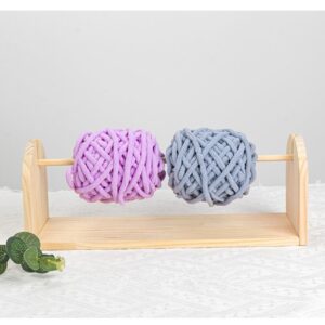 QRZLP Spools Thread Rack, Wooden Ribbon Storage Rack Sewing Yarn Roll Holder Mesh Crochet Thread Rack for Embroidery Quilting and Sewing Threads.