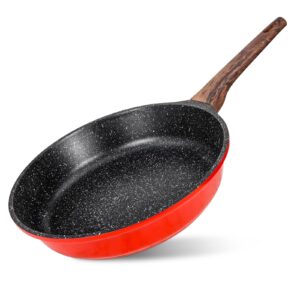 vermonga nonstick frying pan skillet, 11-inch non stick granite fry pan egg pan omelet pans compatible with all stovetops (gas, electric & induction)