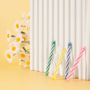 PHD CAKE 144-Count Multicolored Spiral Birthday Candle, Birthday Candles for Cake, Cupcake Candles, Party Celebration