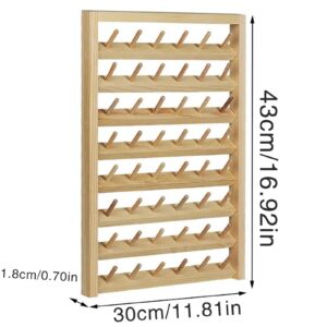 48 Spool Thread Rack Wooden Thread Holder Hanging Sewing Organizer For Sewing Quilting Embroidery Hair Braiding Rack Storage Organizer Holder