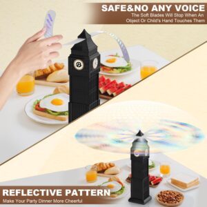 Fly Fans for Tables 4 Packs Fly Fans for Outdoor Tables Bug Fans Keep Flies Away Height-Adjustable Table Top Fly Fans Fly Spinner with Holographic Blades for Picnic, Restaurant, Party, BBQ, Home