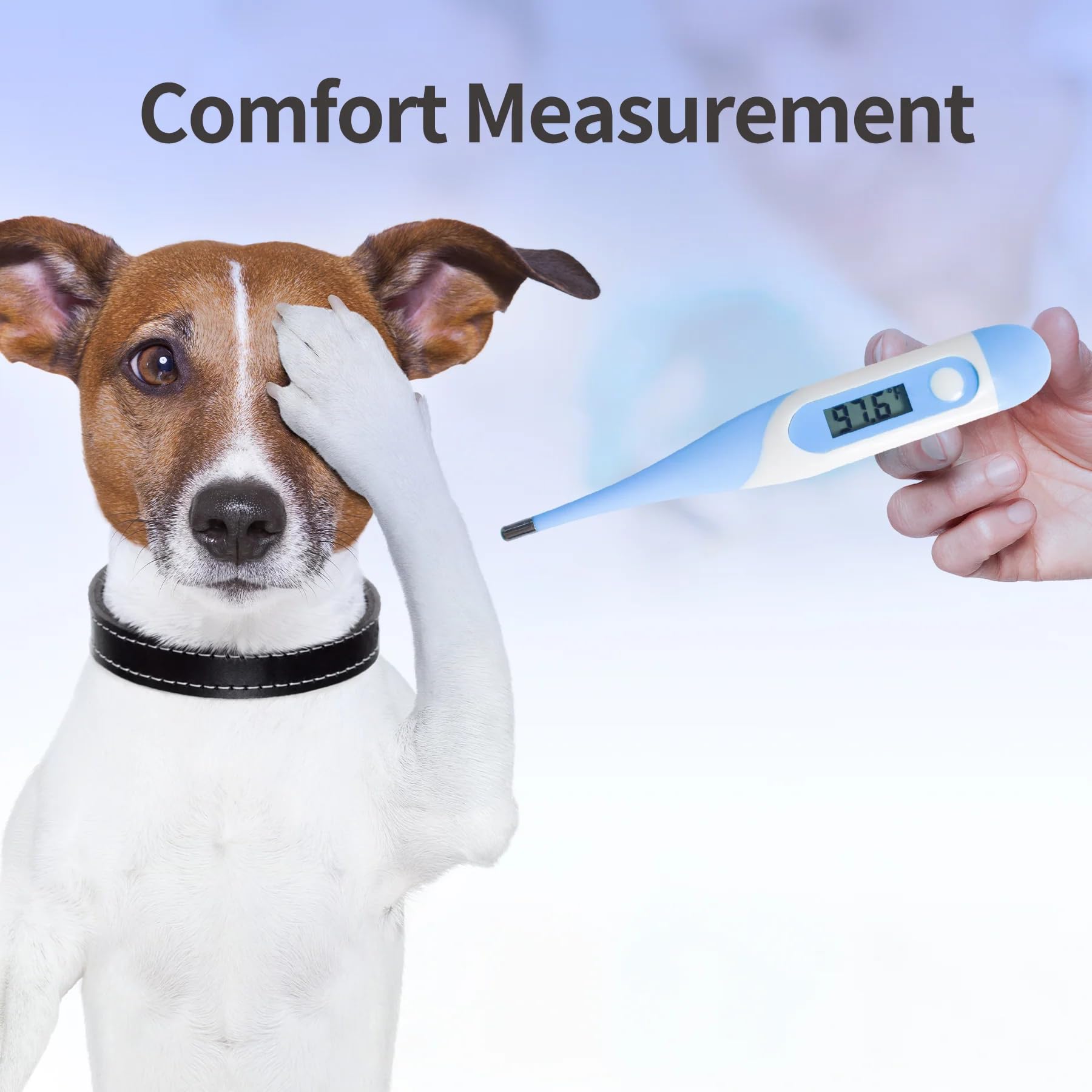 Contec Animal Electronic Ehermometer, Digital Thermometer Waterproof Pet Thermometer,Suitable for Dogs/Cats/Sheep/Veterinarian